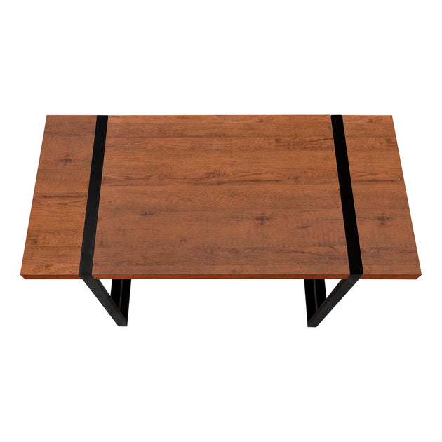 I 7656 Computer Desk - 48"L / Cherry / Black Metal - Furniture Depot