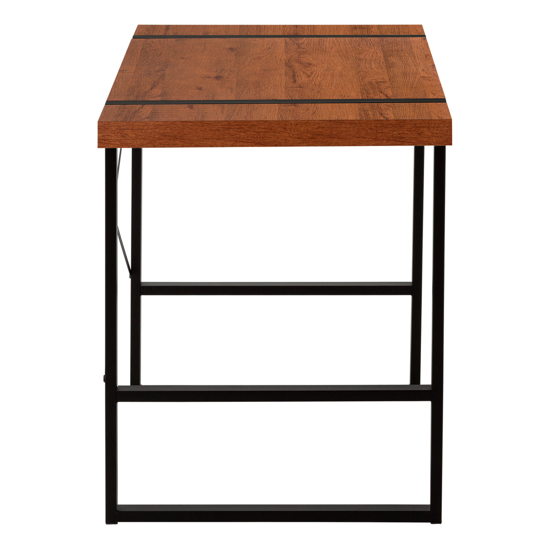 I 7656 Computer Desk - 48"L / Cherry / Black Metal - Furniture Depot