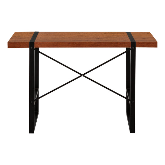 I 7656 Computer Desk - 48"L / Cherry / Black Metal - Furniture Depot