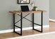 I 7657 Computer Desk - 48"L / Light Reclaimed Wood / Black Metal - Furniture Depot