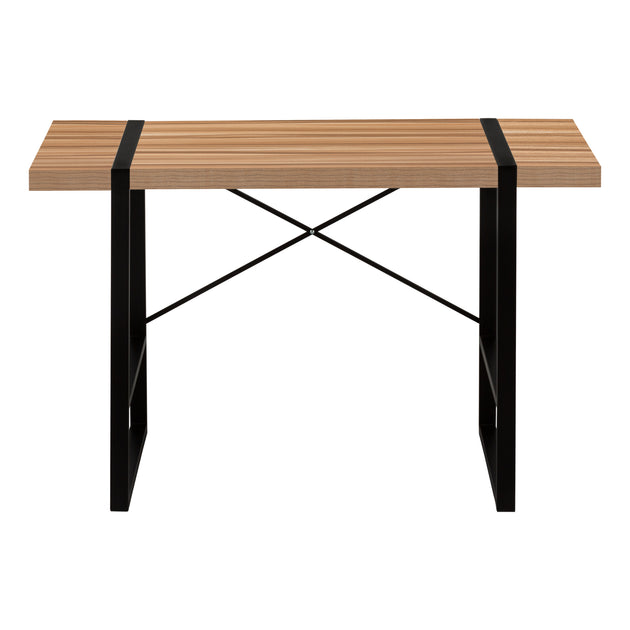 I 7657 Computer Desk - 48"L / Light Reclaimed Wood / Black Metal - Furniture Depot