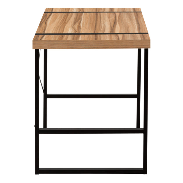 I 7657 Computer Desk - 48"L / Light Reclaimed Wood / Black Metal - Furniture Depot