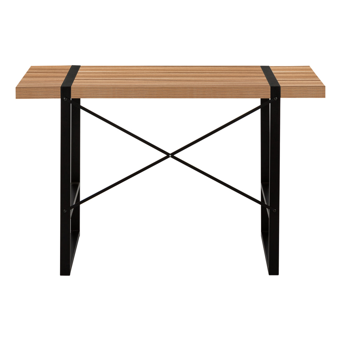 I 7657 Computer Desk - 48"L / Light Reclaimed Wood / Black Metal - Furniture Depot