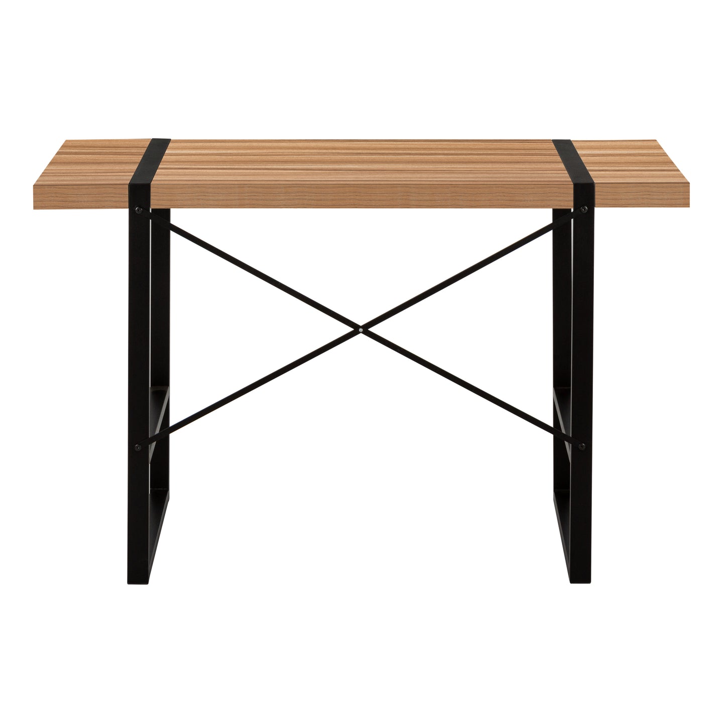 I 7657 Computer Desk - 48"L / Light Reclaimed Wood / Black Metal - Furniture Depot
