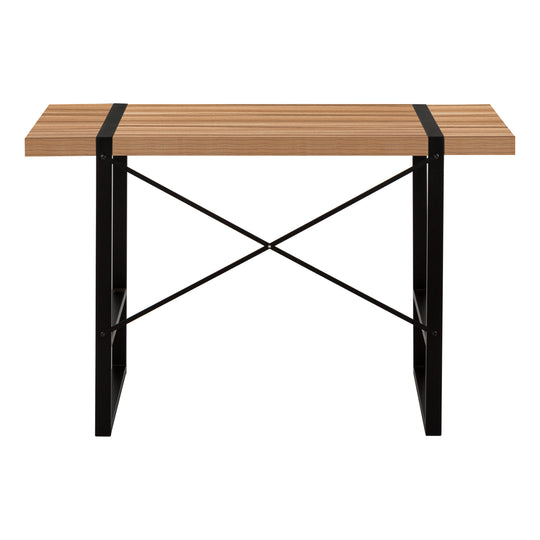 I 7657 Computer Desk - 48"L / Light Reclaimed Wood / Black Metal - Furniture Depot