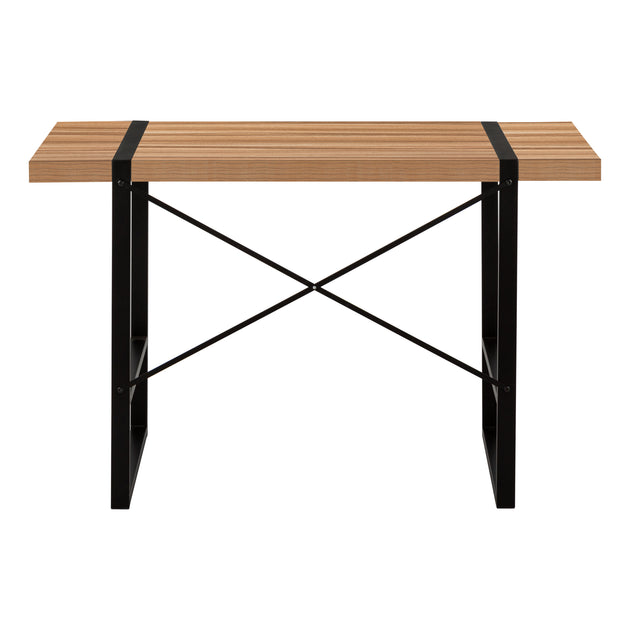 I 7657 Computer Desk - 48"L / Light Reclaimed Wood / Black Metal - Furniture Depot