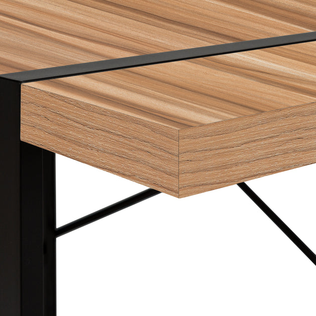 I 7657 Computer Desk - 48"L / Light Reclaimed Wood / Black Metal - Furniture Depot