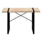 I 7658 Computer Desk - 48"L / Natural / Black Metal - Furniture Depot (7881148203256)