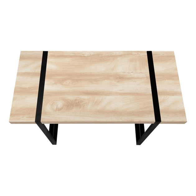 I 7658 Computer Desk - 48"L / Natural / Black Metal - Furniture Depot (7881148203256)