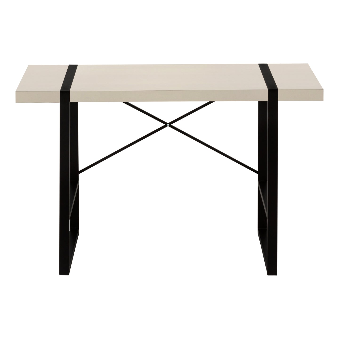 I 7659 Computer Desk - 48"L / Modern Taupe / Black Metal - Furniture Depot (7881148367096)