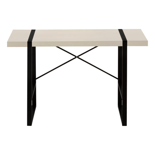 I 7659 Computer Desk - 48"L / Modern Taupe / Black Metal - Furniture Depot (7881148367096)