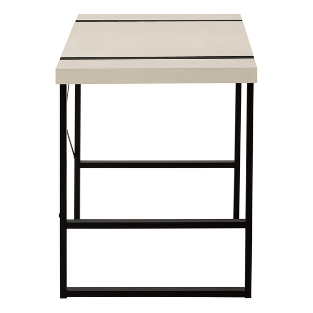 I 7659 Computer Desk - 48"L / Modern Taupe / Black Metal - Furniture Depot (7881148367096)
