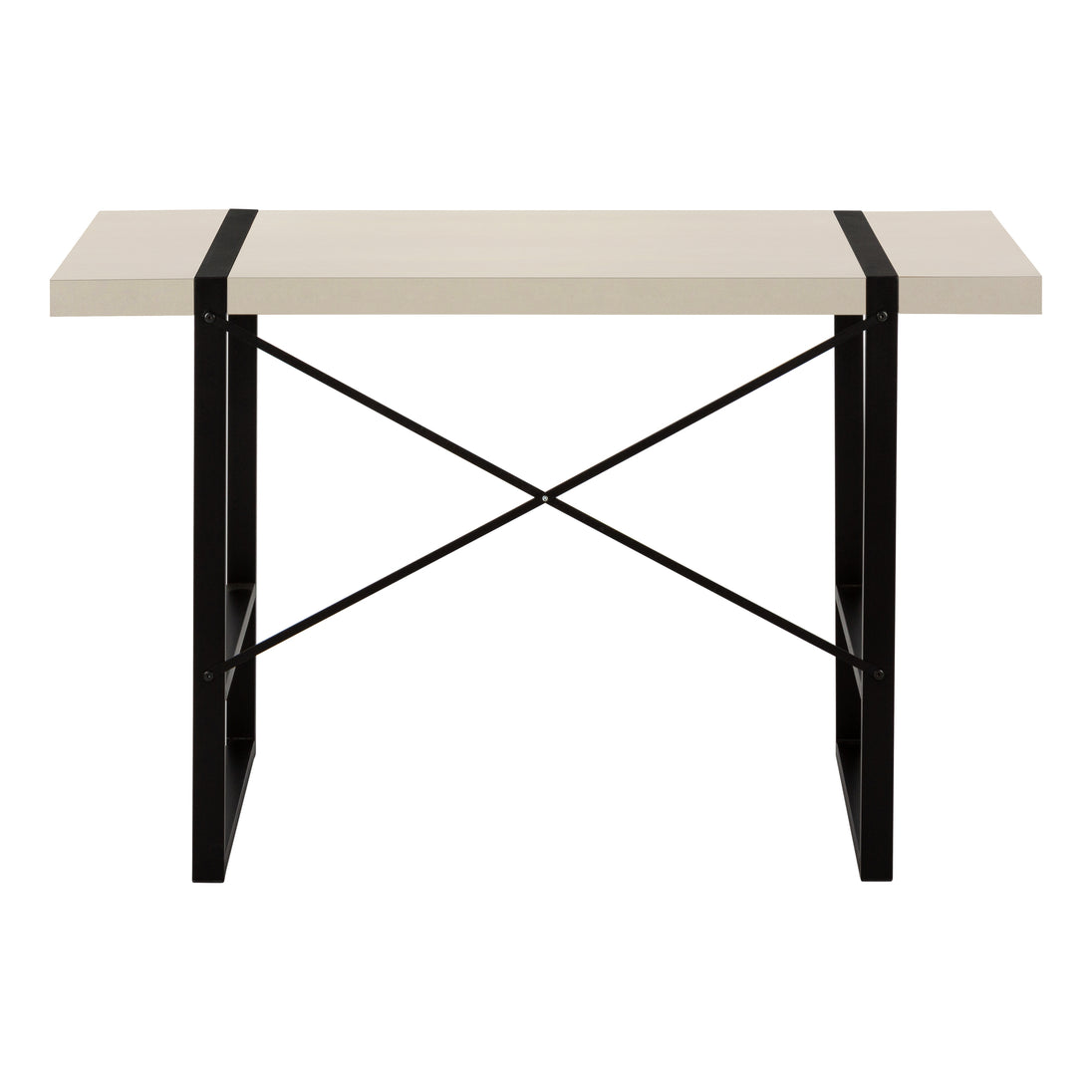 I 7659 Computer Desk - 48"L / Modern Taupe / Black Metal - Furniture Depot (7881148367096)