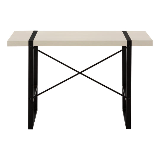 I 7659 Computer Desk - 48"L / Modern Taupe / Black Metal - Furniture Depot (7881148367096)