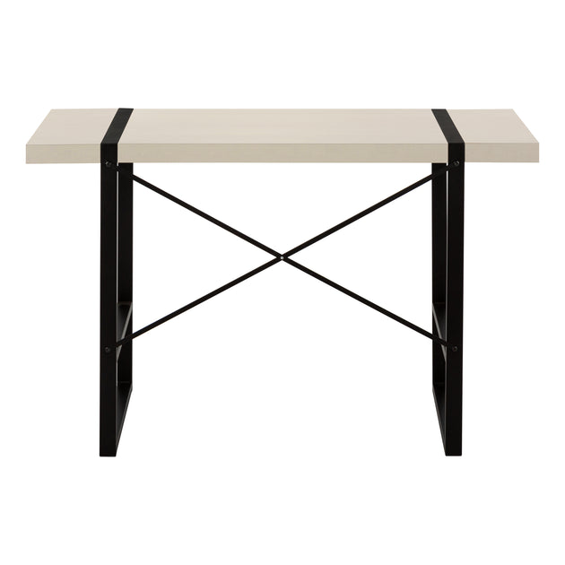 I 7659 Computer Desk - 48"L / Modern Taupe / Black Metal - Furniture Depot (7881148367096)