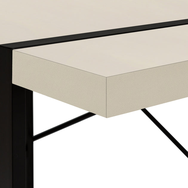 I 7659 Computer Desk - 48"L / Modern Taupe / Black Metal - Furniture Depot (7881148367096)