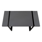 I 7660 Computer Desk - 48"L / Modern Grey / Black Metal - Furniture Depot (7881148498168)