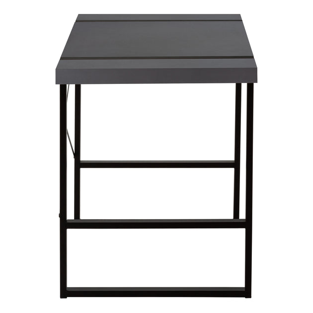 I 7660 Computer Desk - 48"L / Modern Grey / Black Metal - Furniture Depot (7881148498168)