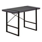 I 7660 Computer Desk - 48"L / Modern Grey / Black Metal - Furniture Depot (7881148498168)