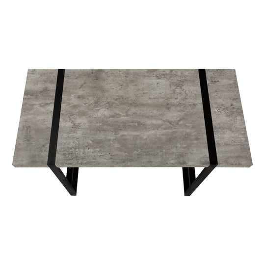 I 7661 Computer Desk - 48"L / Grey Concrete-Look / Black Metal - Furniture Depot