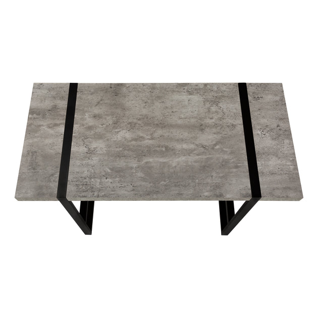 I 7661 Computer Desk - 48"L / Grey Concrete-Look / Black Metal - Furniture Depot