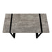 I 7661 Computer Desk - 48"L / Grey Concrete-Look / Black Metal - Furniture Depot