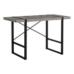 I 7661 Computer Desk - 48"L / Grey Concrete-Look / Black Metal - Furniture Depot