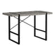 I 7661 Computer Desk - 48"L / Grey Concrete-Look / Black Metal - Furniture Depot