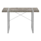 I 7662 Computer Desk - 48"L / Grey Concrete-Look / Silver Metal - Furniture Depot