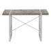 I 7662 Computer Desk - 48"L / Grey Concrete-Look / Silver Metal - Furniture Depot