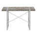 I 7662 Computer Desk - 48"L / Grey Concrete-Look / Silver Metal - Furniture Depot