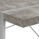 I 7662 Computer Desk - 48"L / Grey Concrete-Look / Silver Metal - Furniture Depot