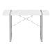 I 7663 Computer Desk - 48"L / White / Silver Metal - Furniture Depot