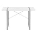 I 7663 Computer Desk - 48"L / White / Silver Metal - Furniture Depot