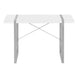 I 7663 Computer Desk - 48"L / White / Silver Metal - Furniture Depot