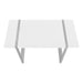 I 7663 Computer Desk - 48"L / White / Silver Metal - Furniture Depot