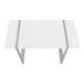 I 7663 Computer Desk - 48"L / White / Silver Metal - Furniture Depot