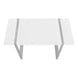 I 7663 Computer Desk - 48"L / White / Silver Metal - Furniture Depot