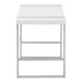 I 7663 Computer Desk - 48"L / White / Silver Metal - Furniture Depot