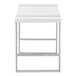 I 7663 Computer Desk - 48"L / White / Silver Metal - Furniture Depot