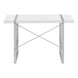 I 7663 Computer Desk - 48"L / White / Silver Metal - Furniture Depot
