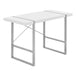 I 7663 Computer Desk - 48"L / White / Silver Metal - Furniture Depot
