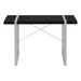 I 7664 Computer Desk - 48"L / Black / Silver Metal - Furniture Depot