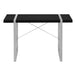I 7664 Computer Desk - 48"L / Black / Silver Metal - Furniture Depot
