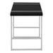 I 7664 Computer Desk - 48"L / Black / Silver Metal - Furniture Depot