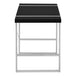 I 7664 Computer Desk - 48"L / Black / Silver Metal - Furniture Depot
