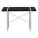 I 7664 Computer Desk - 48"L / Black / Silver Metal - Furniture Depot