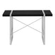 I 7664 Computer Desk - 48"L / Black / Silver Metal - Furniture Depot
