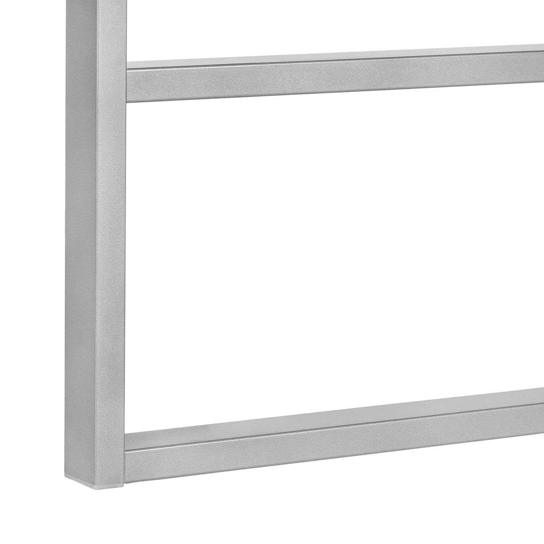 I 7664 Computer Desk - 48"L / Black / Silver Metal - Furniture Depot