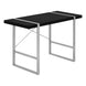 I 7664 Computer Desk - 48"L / Black / Silver Metal - Furniture Depot